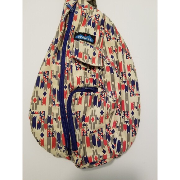 KAVU Sling Bag Crossbody BOHO Aztec Southwestern Adjustable Large Travel - Picture 2 of 7